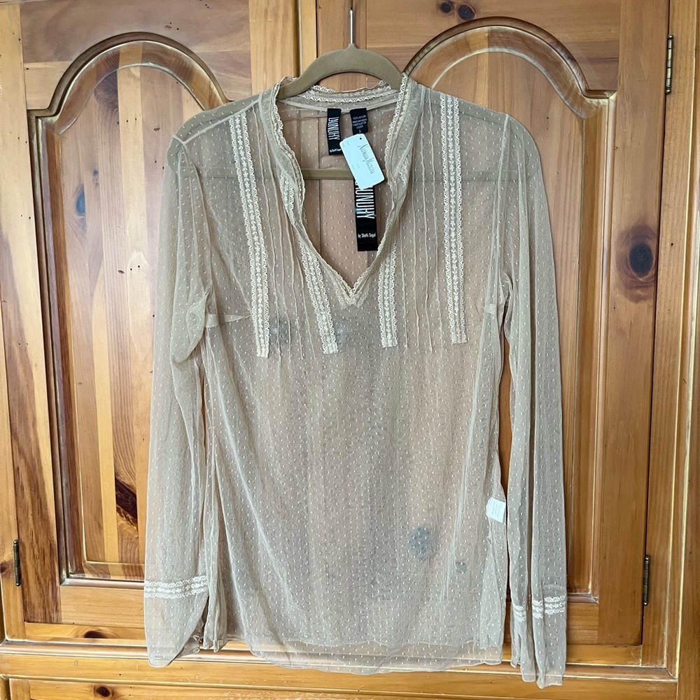 Beige Laundry see-thru blouse
